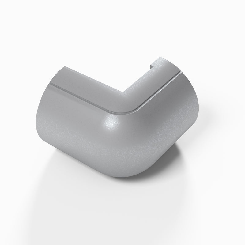 D-Line Trunking - 30x15mm Aluminium-Effect External Bend