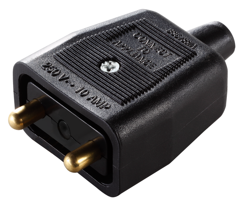 Masterplug Work - 2 Pin Connector, 10A, Black