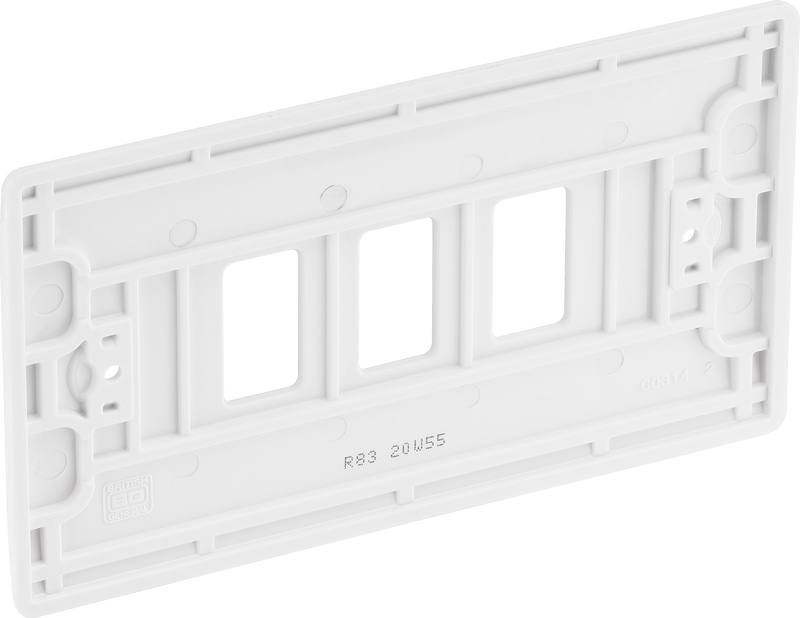 BG Electrical Grid - 3 module, rectangular