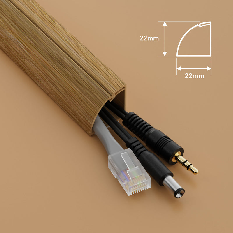 D-Line Trunking - 22x22mm Stainable 2m Self Adhesive Length