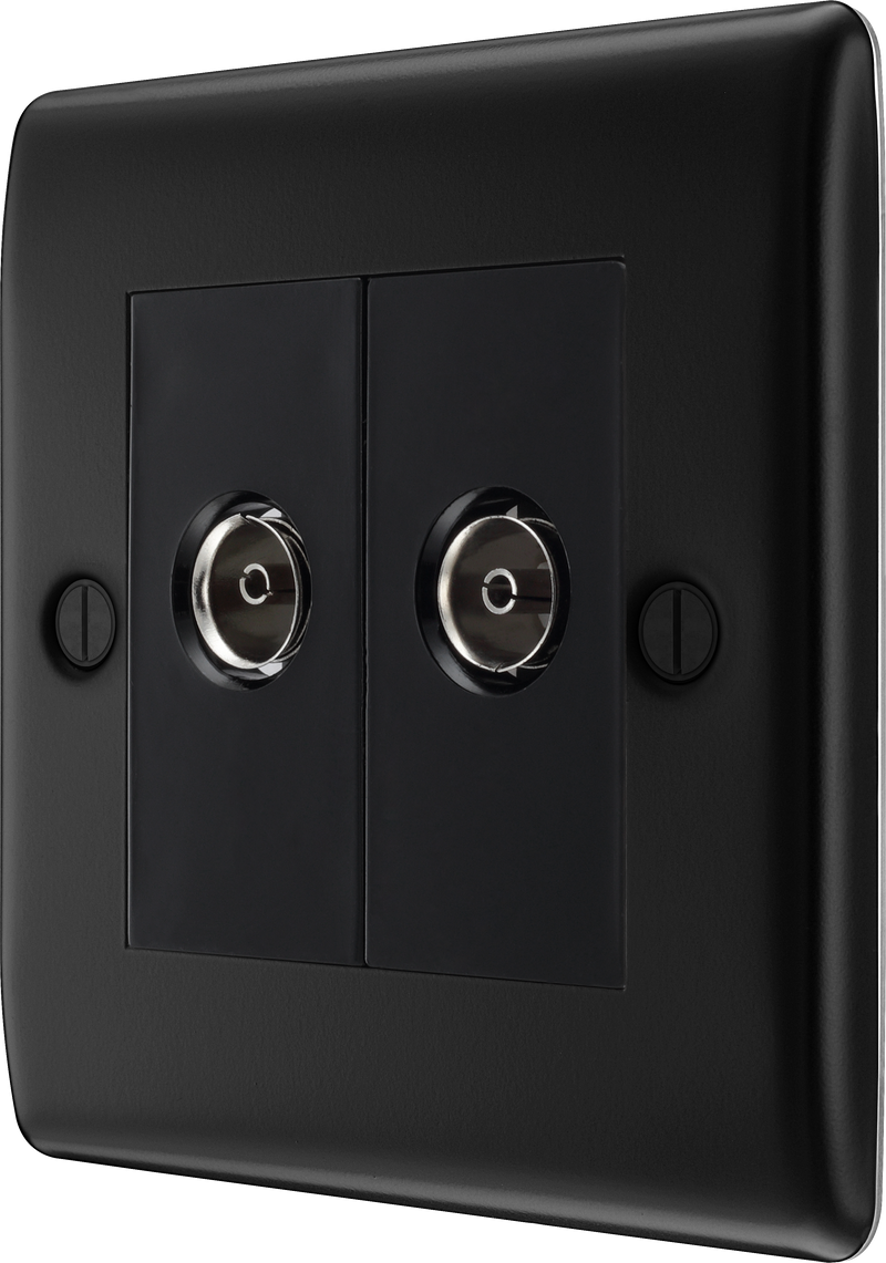 BG Electrical Nexus Metal Matt Black - Double co-axial