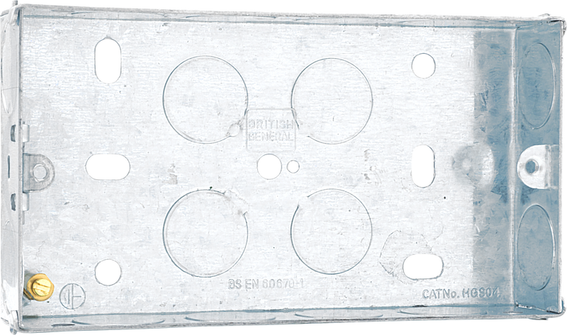 BG Electrical Contractor - Steel Knockout Box, Double, 25mm