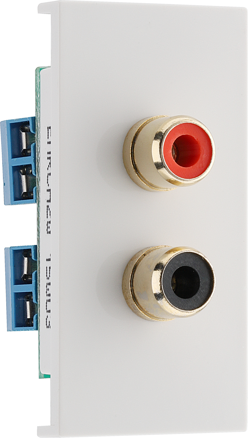 BG Electrical Euro Module - RCA x 2 outlet