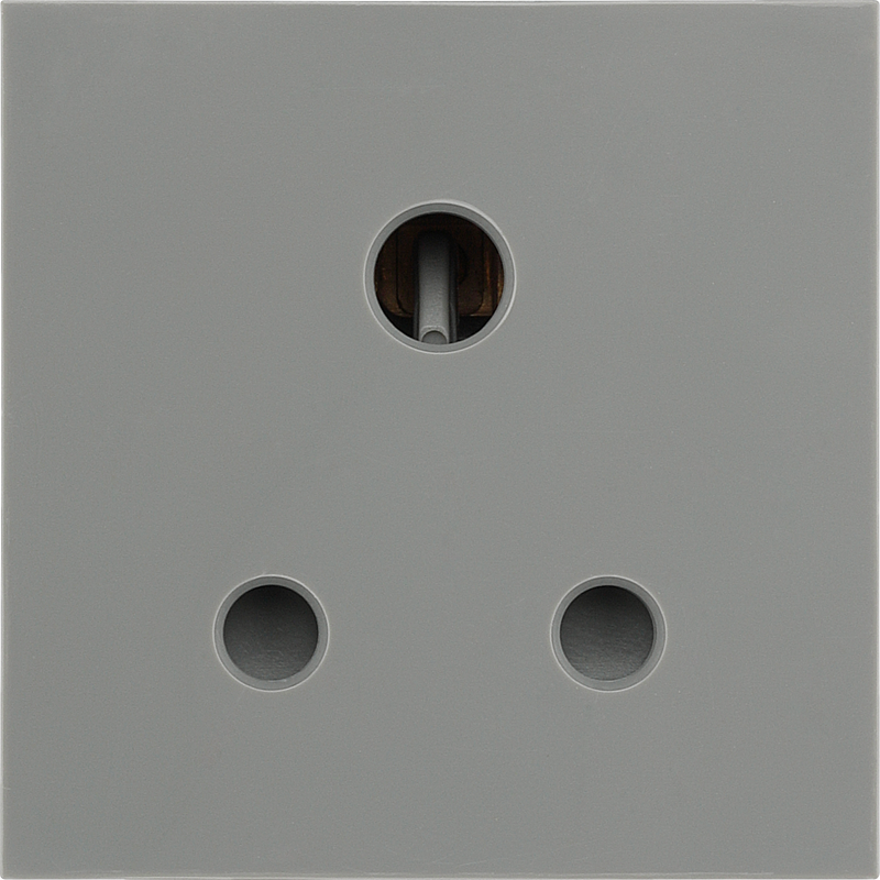 BG Electrical Euro Module - 5A round pin, unswitched socket