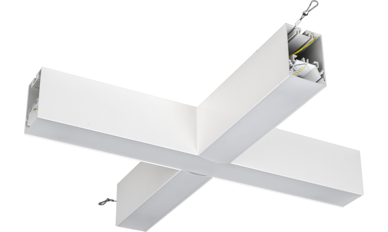 Luceco Contour Suspended - Contour 568mm suspended X connector module 1200lumens with fixed output driver finished in white