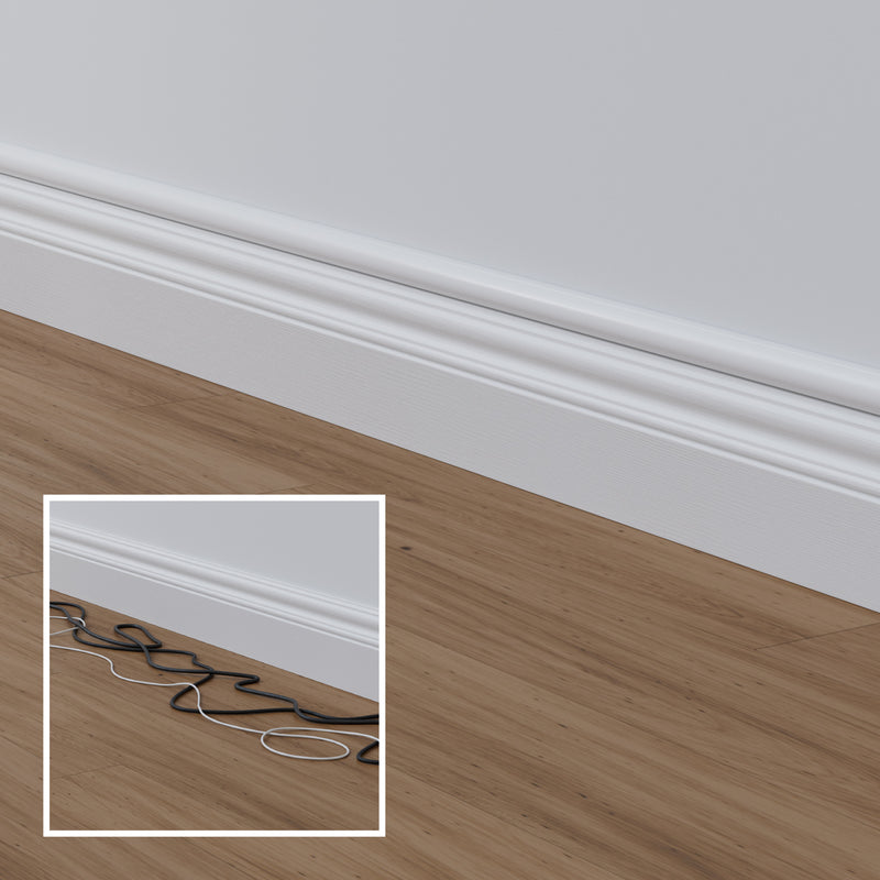 D-Line Trunking - 30x15mm White 2m Self Adhesive Length