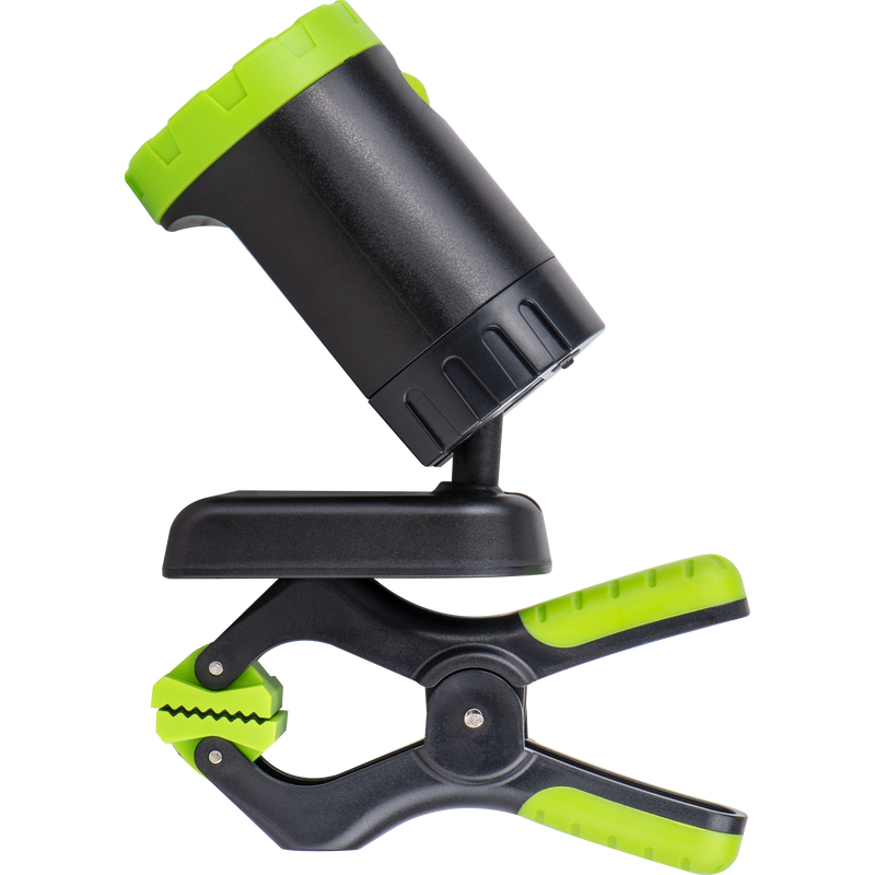 Luceco Magnetic Torch - LED Mini Spotlight with Magnet and Clamp, USB-C Rechargeable, 3 Lighting Modes, Inspection Light, Hands-Free Operation, IP44, 5W, 500lm, 6500K
