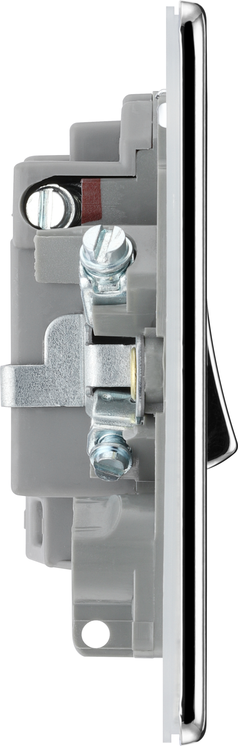 BG Electrical Flatplate Screwless Polished Chrome - Switched and fused with indicator