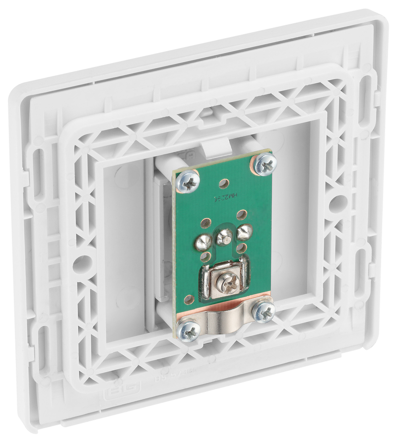 BG Electrical Evolve Pearlescent White - Single, co-axial