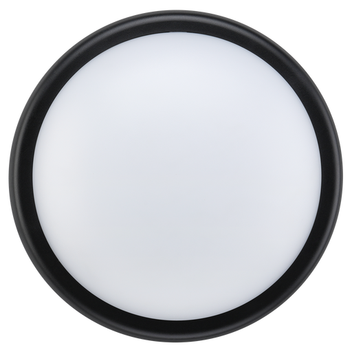 Luceco Ext Residential - Exterior residential bulkhead round 450lumens with white or black bezel