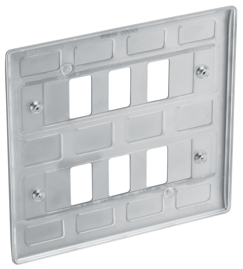 BG Electrical Grid - 6 module, square