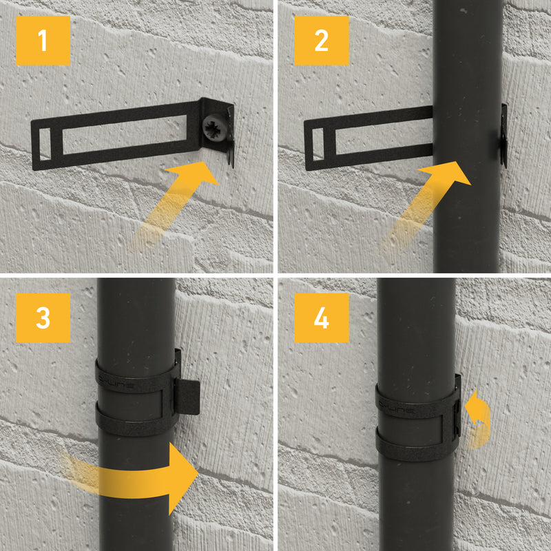 D-Line Fire Clip - Safe-D Conduit Saddle 25mm - Black (Pack of 20)