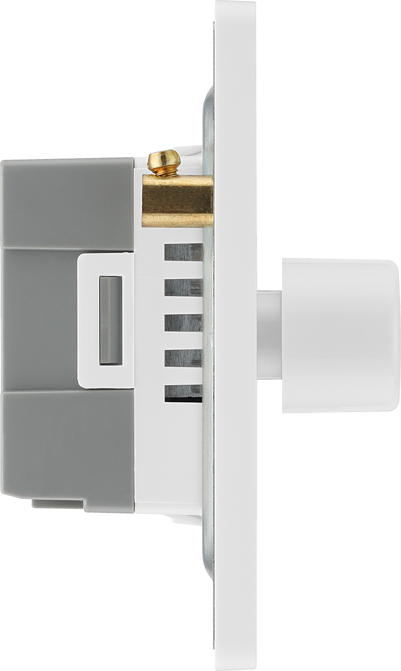 BG Electrical Evolve Pearlescent White - Quadruple, 2 way push 200W