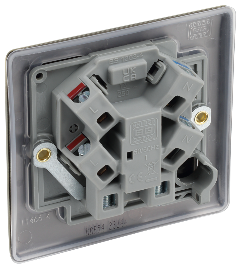 BG Electrical Nexus Metal Antique Brass - Unswitched and fused