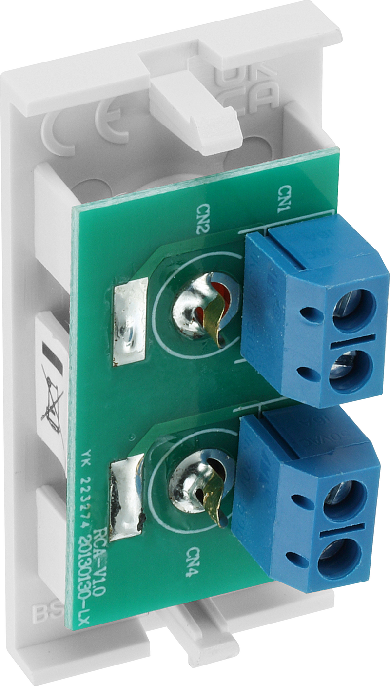 BG Electrical Euro Module - RCA x 2 outlet
