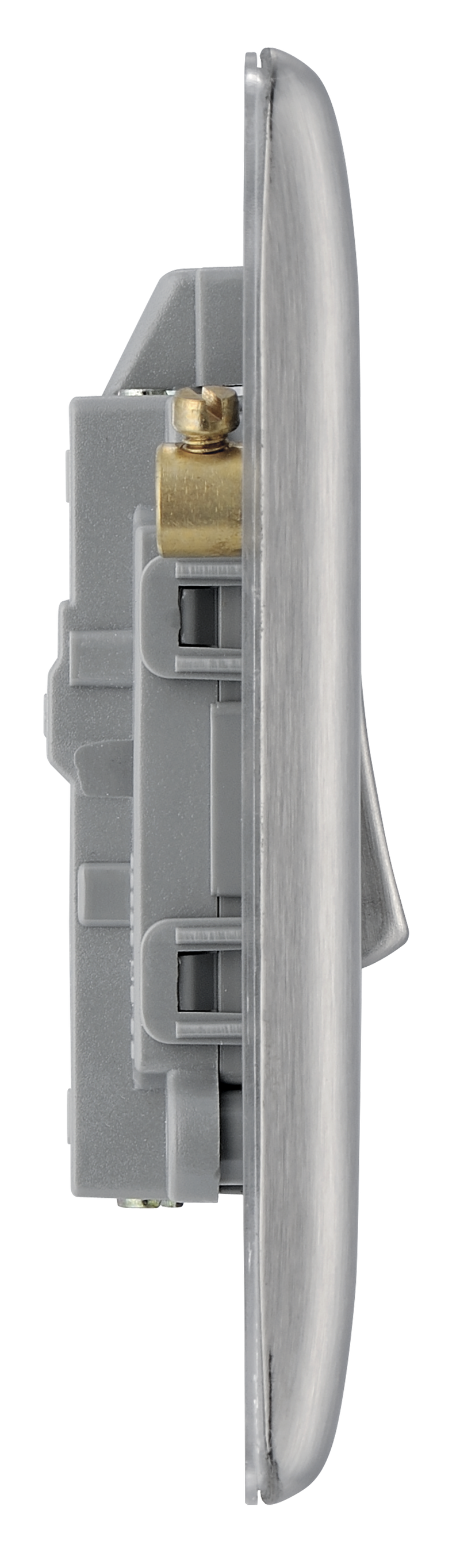 BG Electrical Nexus Metal Brushed Steel - 20A, double pole, with indicator