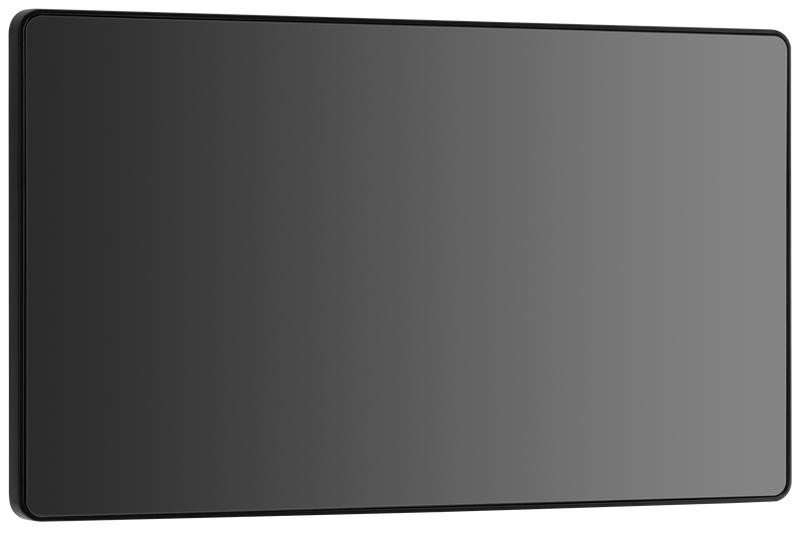 BG Electrical Evolve Black Chrome - Double, blank plate