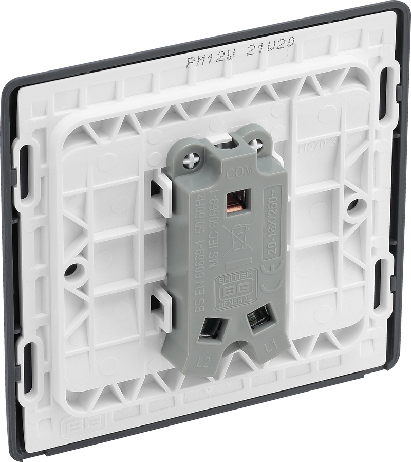 BG Electrical Part M - Single, 2 way switch, wide rocker