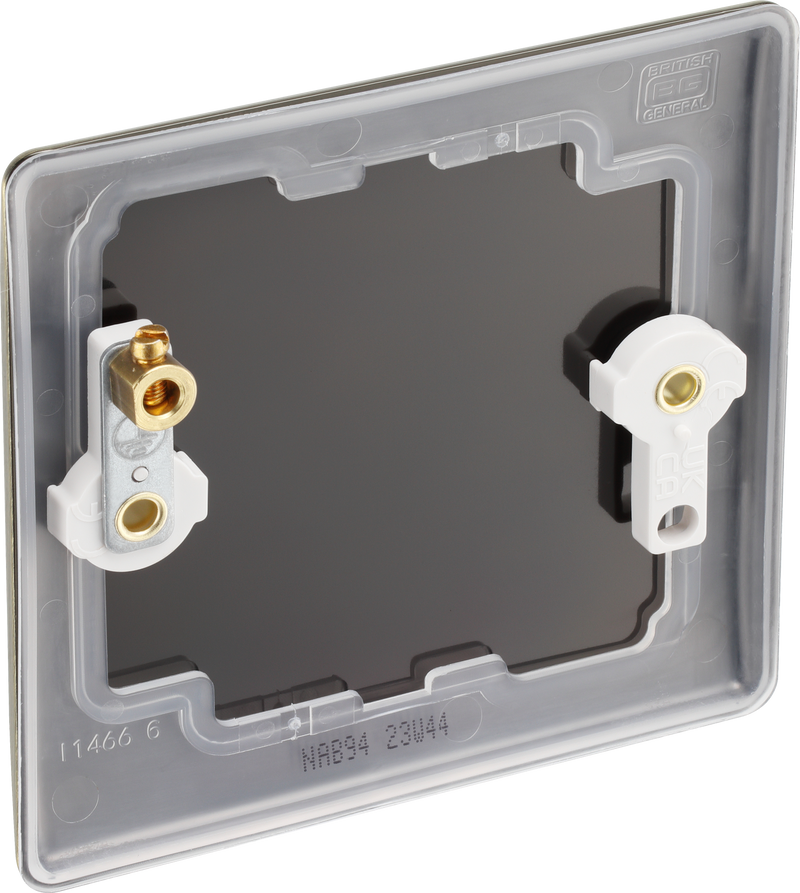 BG Electrical Nexus Metal Antique Brass - Single, blank plate