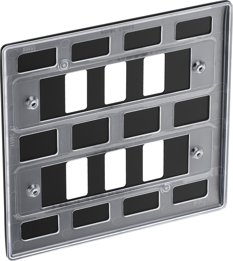 BG Electrical Grid - 6 module, square
