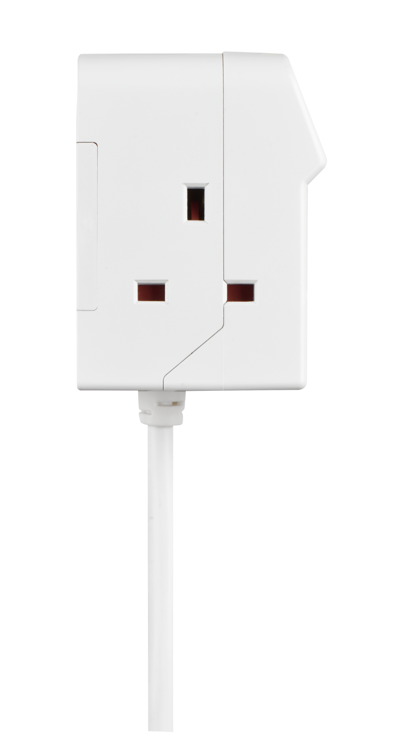 Masterplug USB - 3 Sockets, 2m, 2 x USB A + C 10.5W, 13A, White