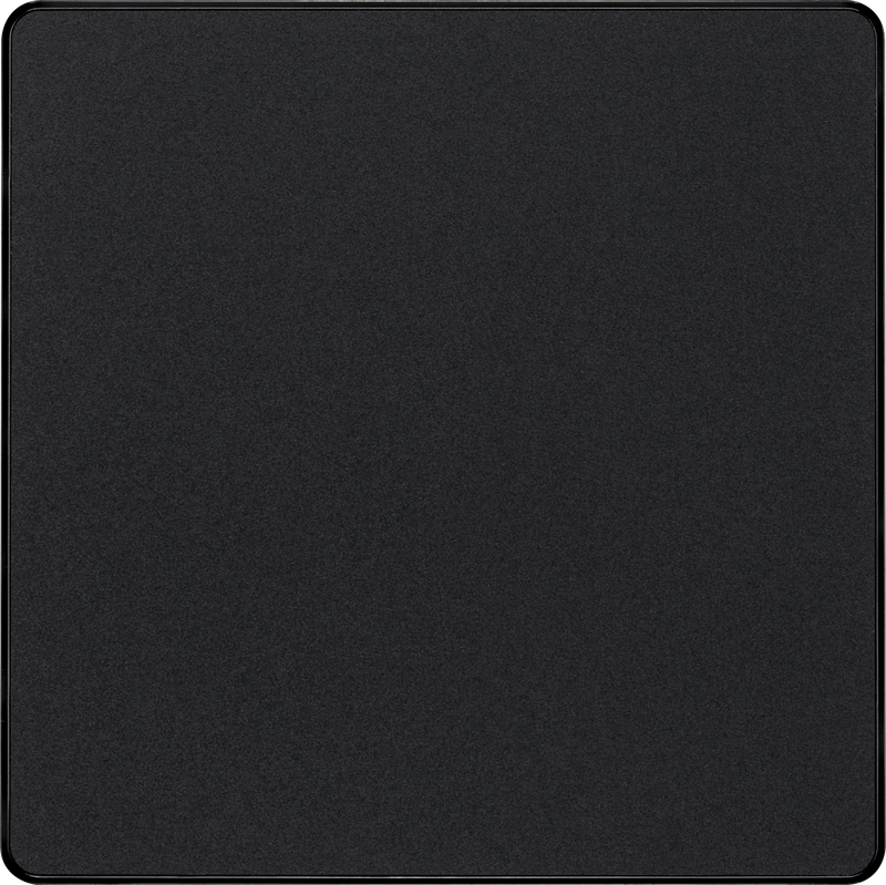 BG Electrical Evolve Matt Black - Single, blank plate