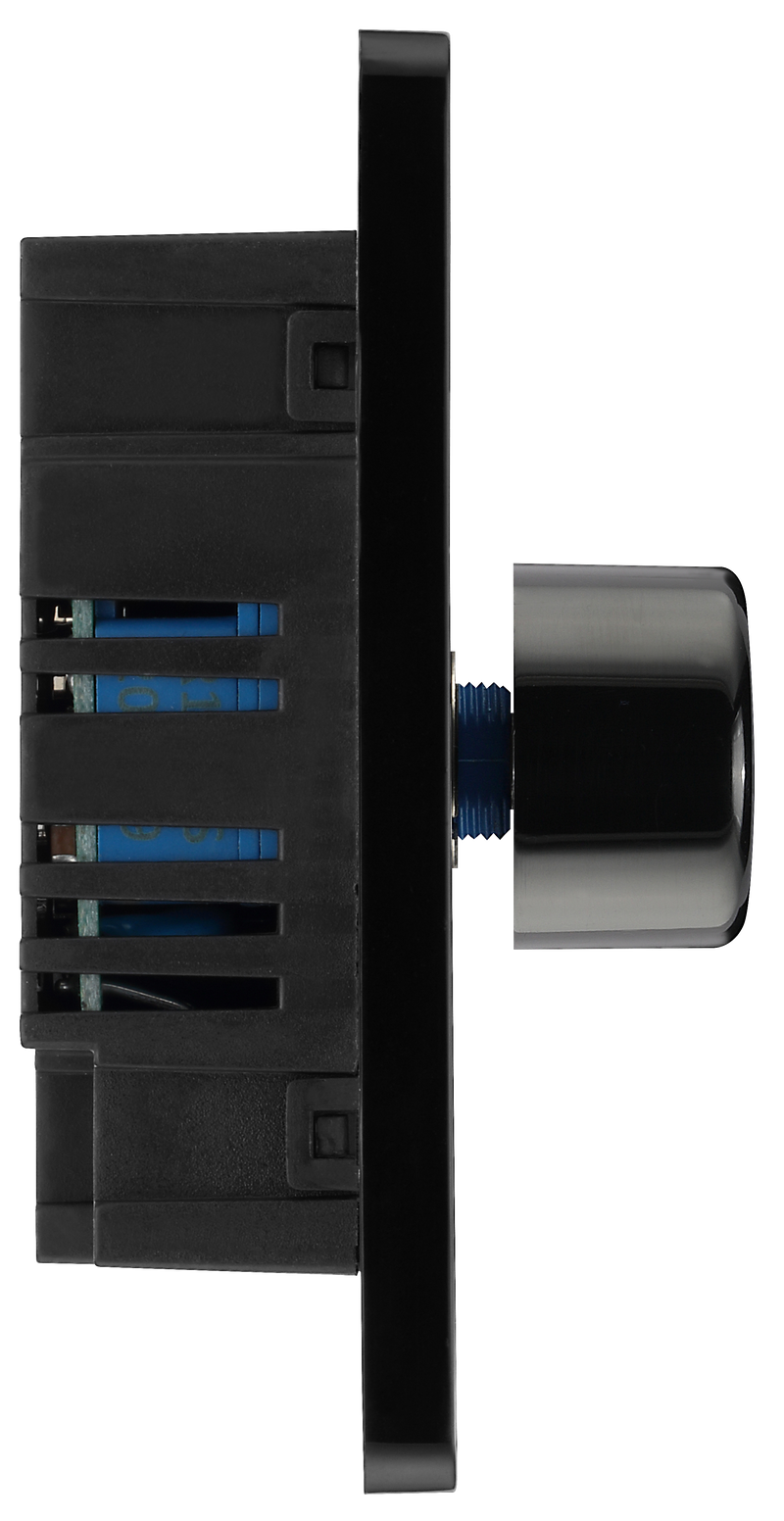 BG Electrical Evolve Matt Black - Double, 2 way push 200W