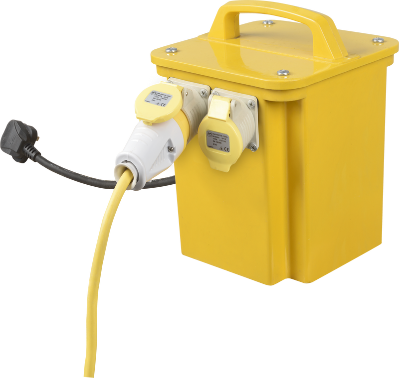 Masterplug Site - 110V 3.3KVA, 2 Sockets, 1.5m, 16A, Yellow
