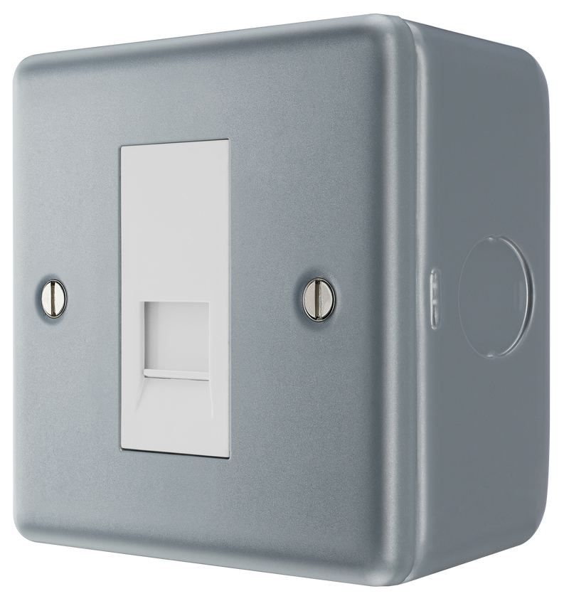 BG Electrical Metal Clad - Single, telephone socket, master