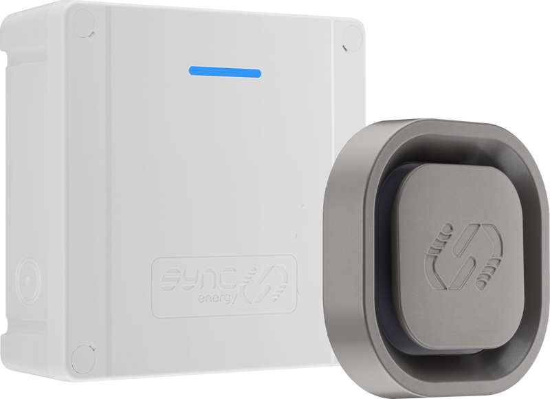 Sync Energy Link EV - Link Charger Surface and Recessed 7.4kw Silver With Plastic Control Box and WI-FI + 4G Connection