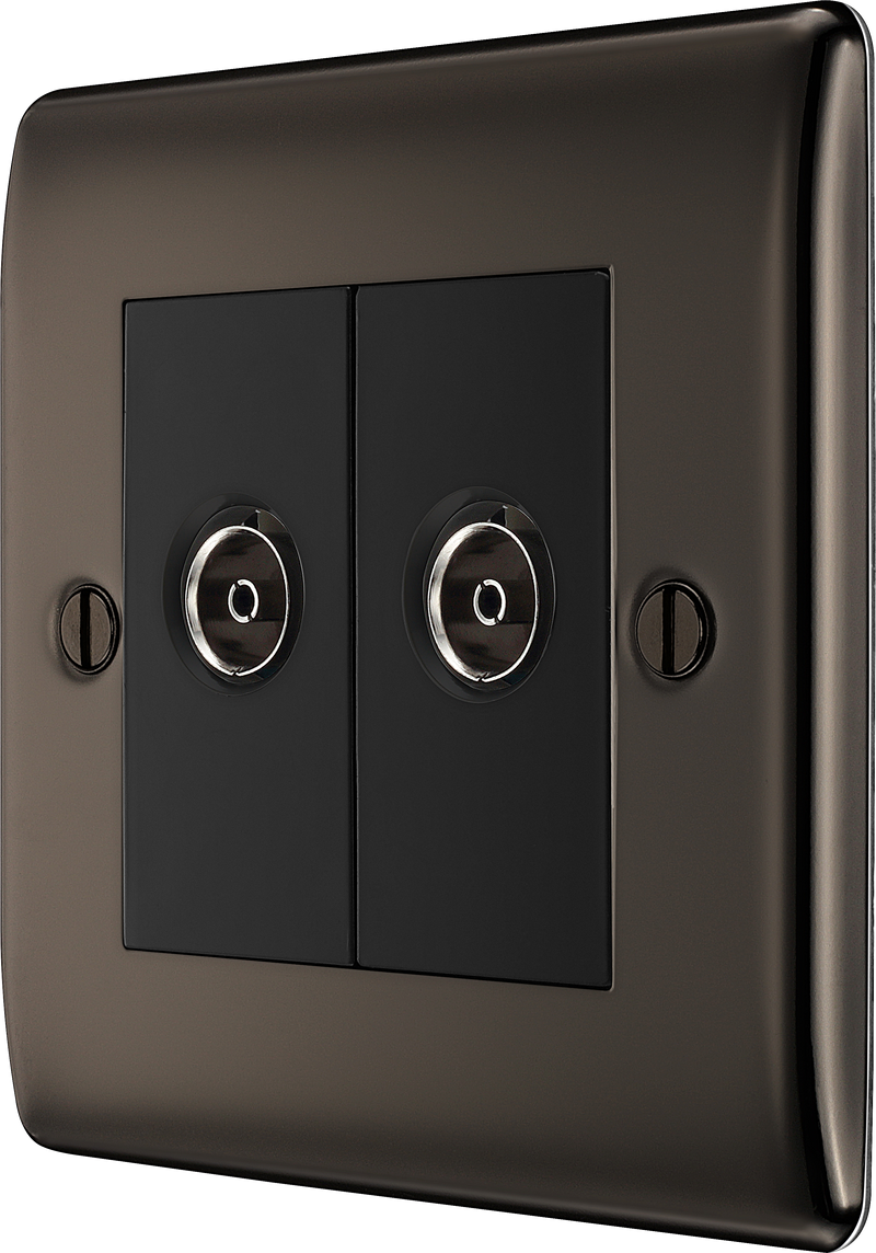 BG Electrical Nexus Metal Black Nickel - Double, isolated, co-axial