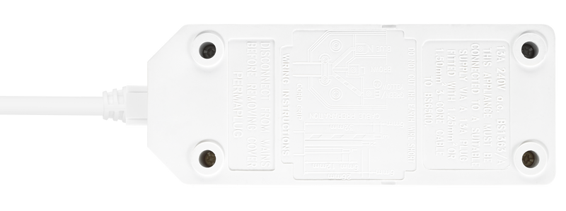 Masterplug Work - 2 Sockets, 4m, 13A, White