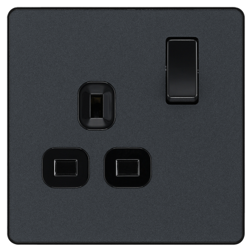 BG Electrical Evolve Matt Grey - Single, switched, single pole