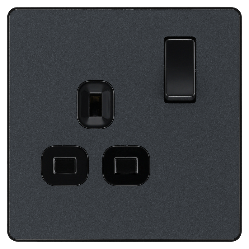 BG Electrical Evolve Matt Grey - Single, switched, single pole
