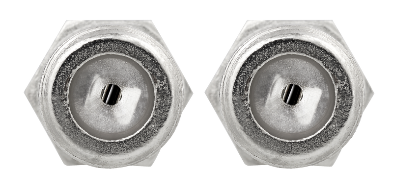 Ross Cable Accessories - Satellite F-Sat cable couplers (2 pack, nickel)