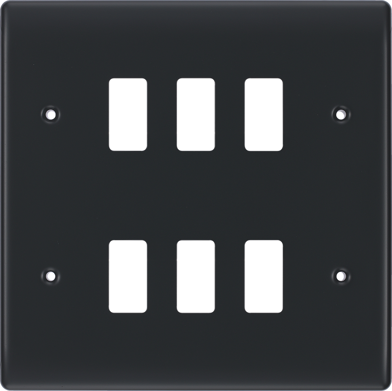 BG Electrical Grid - 6 module, square
