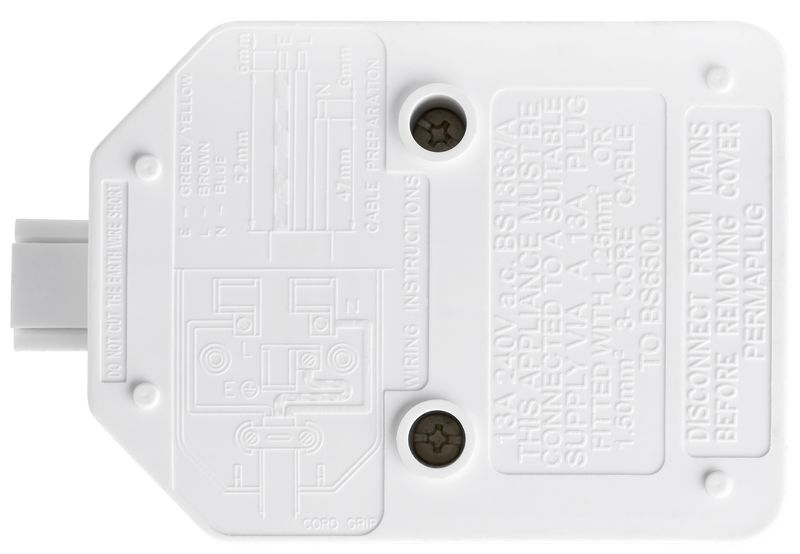 Masterplug Work - 1 Socket, 13A, White