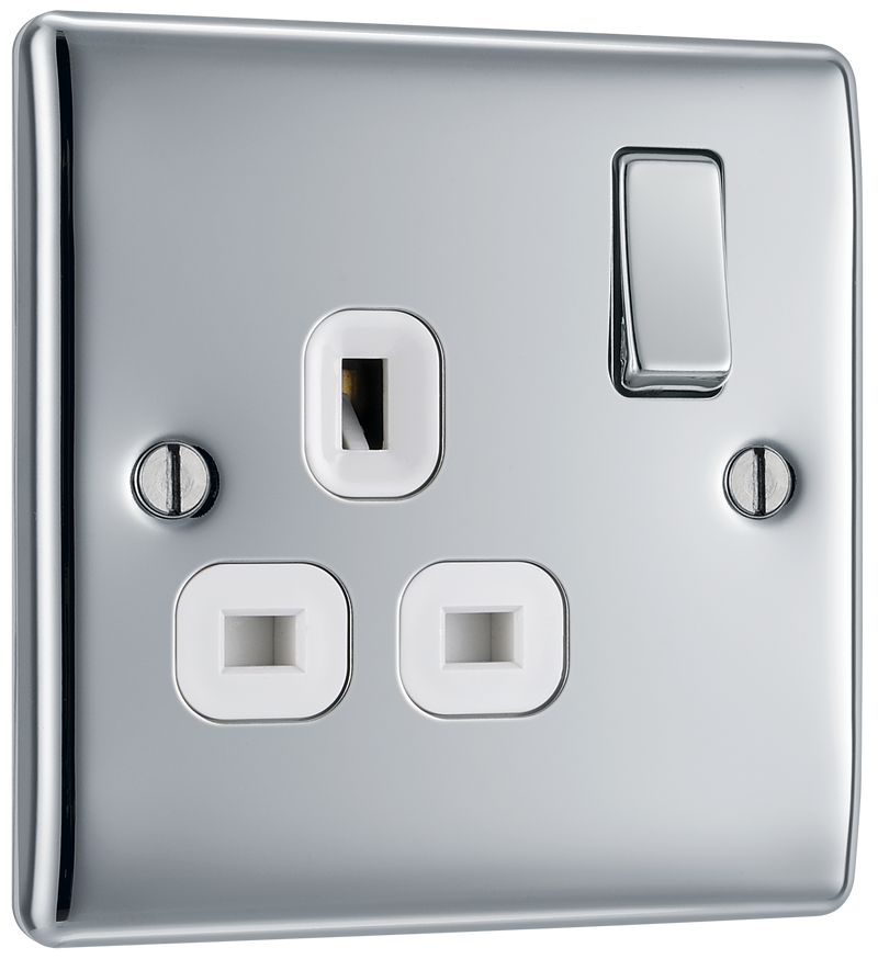 BG Electrical Nexus Metal Polished Chrome - Single, switched, double pole