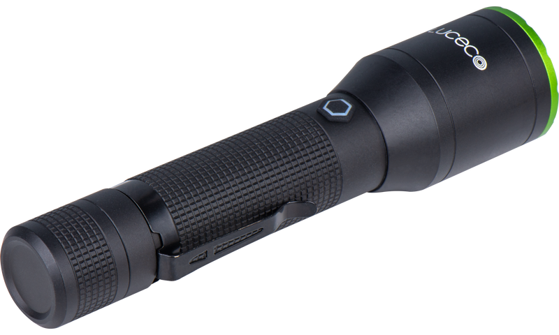 Luceco Hand Torch - Multi Focus LED Hand Torch, USB-C Rechargeable, Inspection Light, 3 Lighting Modes, IP44, 6W, 600lm, 6500K