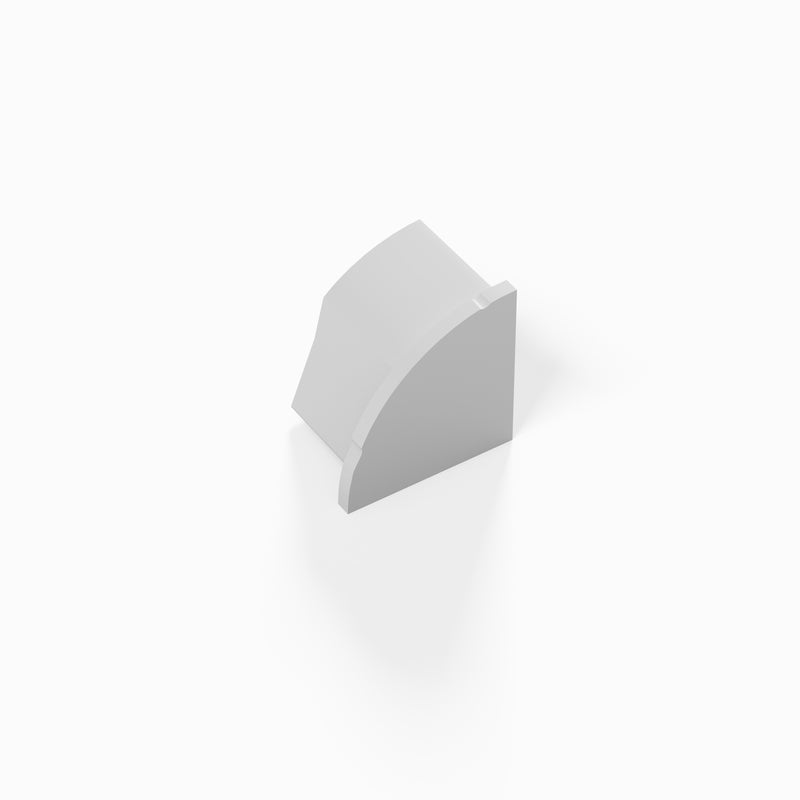 D-Line Trunking - 22x22mm White Smooth-Fit End Cap (Right)