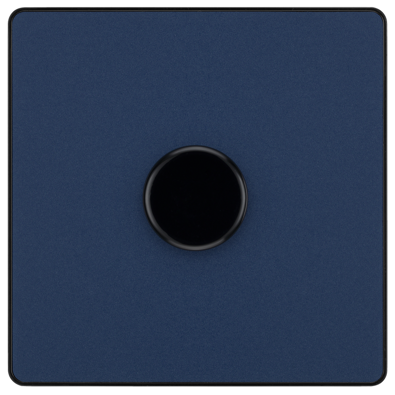 BG Electrical Evolve Matt Blue - Single, 2 way push 200W