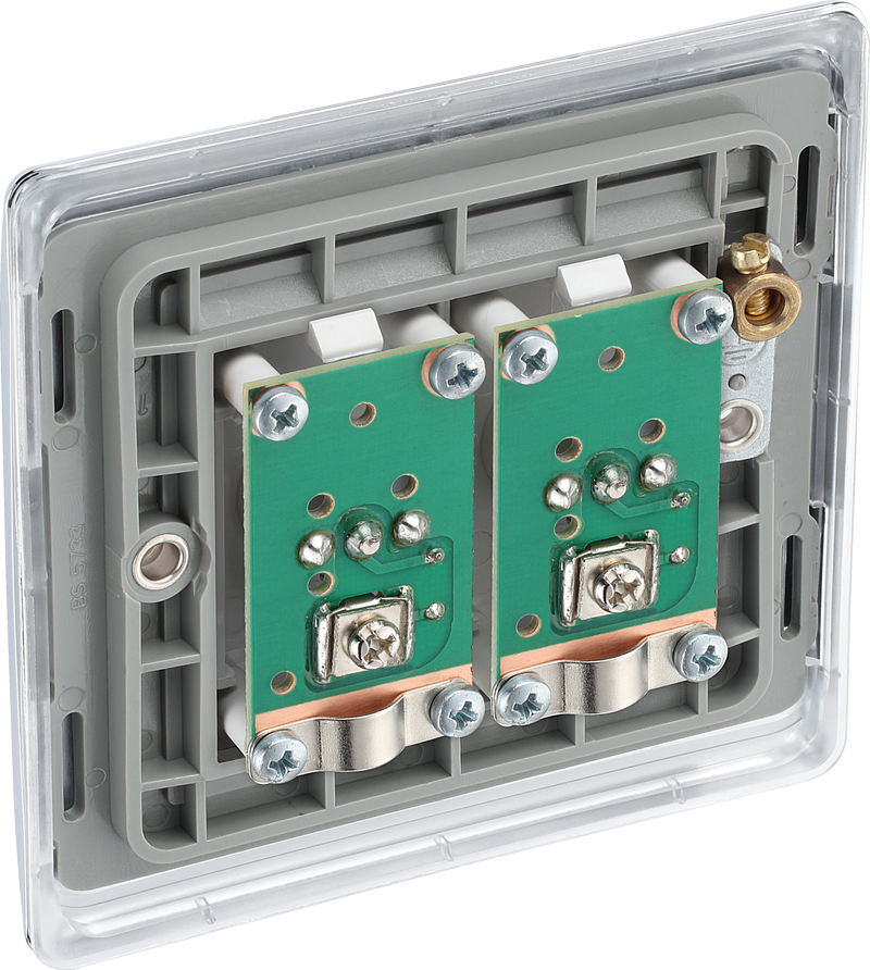 BG Electrical Nexus Metal Polished Chrome - Double, isolated, co-axial