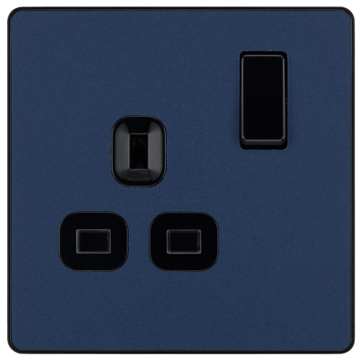 BG Electrical Evolve Matt Blue - Single, switched, single pole