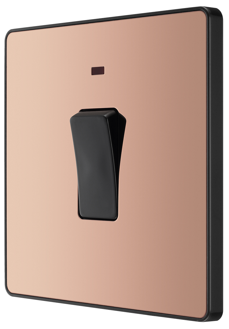 BG Electrical Evolve Polished Copper - 20A, double pole, with indicator