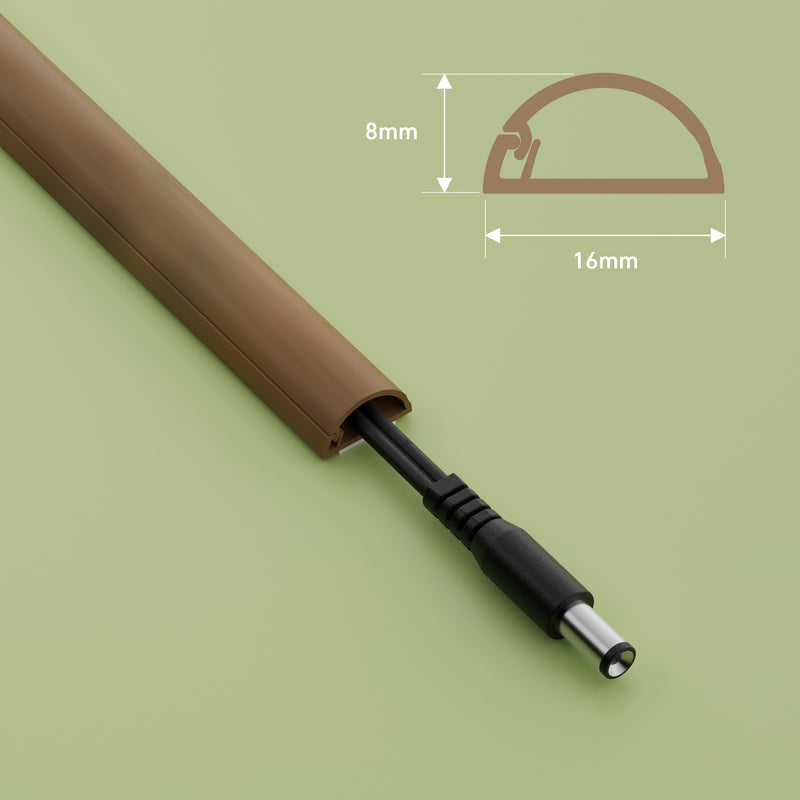 D-Line Trunking - 16x8mm Oak-Effect 3m Self Adhesive Length