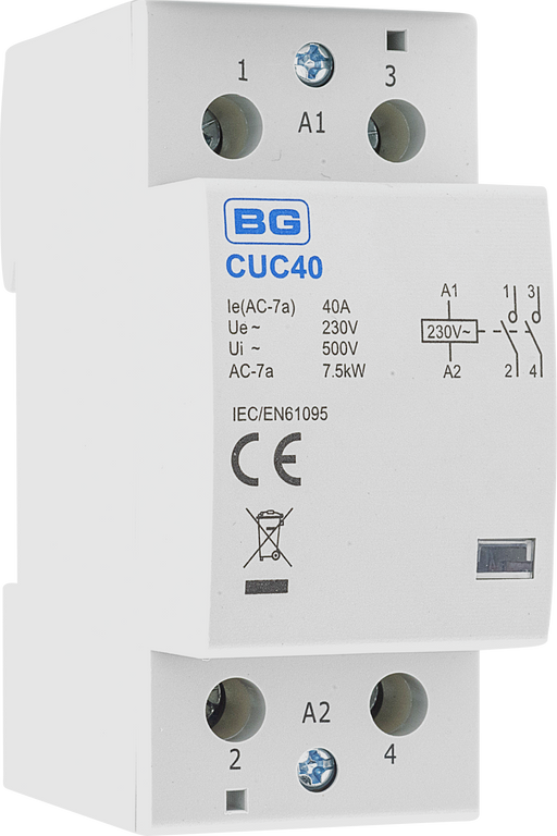 BG Circuit Protection Control Devices - Contactor 40A double pole