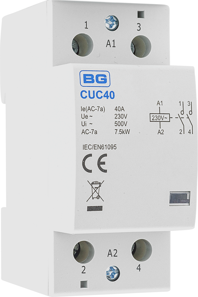 BG Circuit Protection Control Devices - Contactor 40A double pole