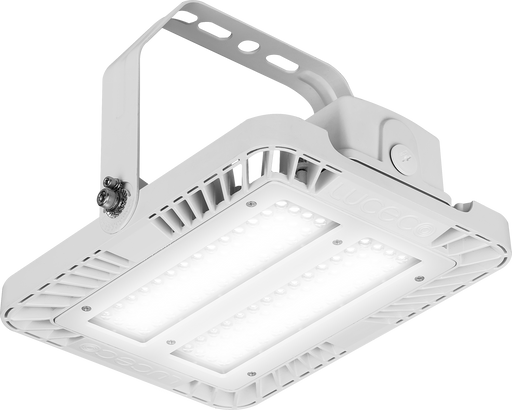 Luceco Ceres white RAL 9016 IP65 highbay 285mm 11000lm 75w dim + em 120-degree