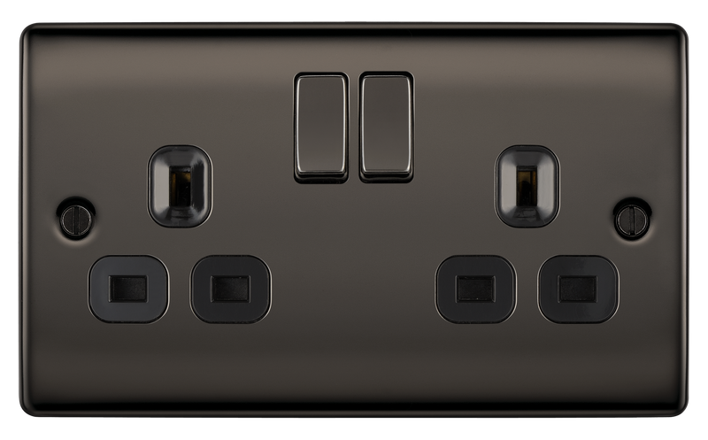 BG Electrical Nexus Metal Black Nickel - Double switched, double pole