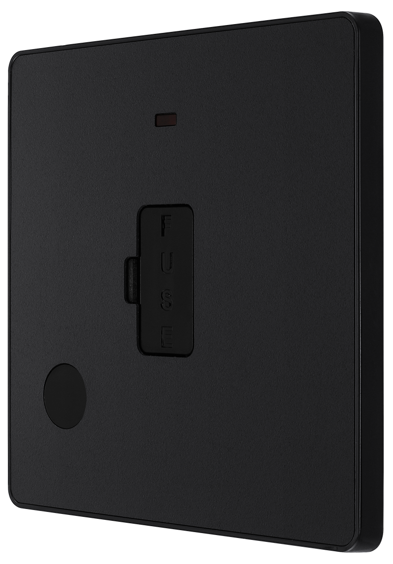 BG Electrical Evolve Matt Black - Unswitched and fused